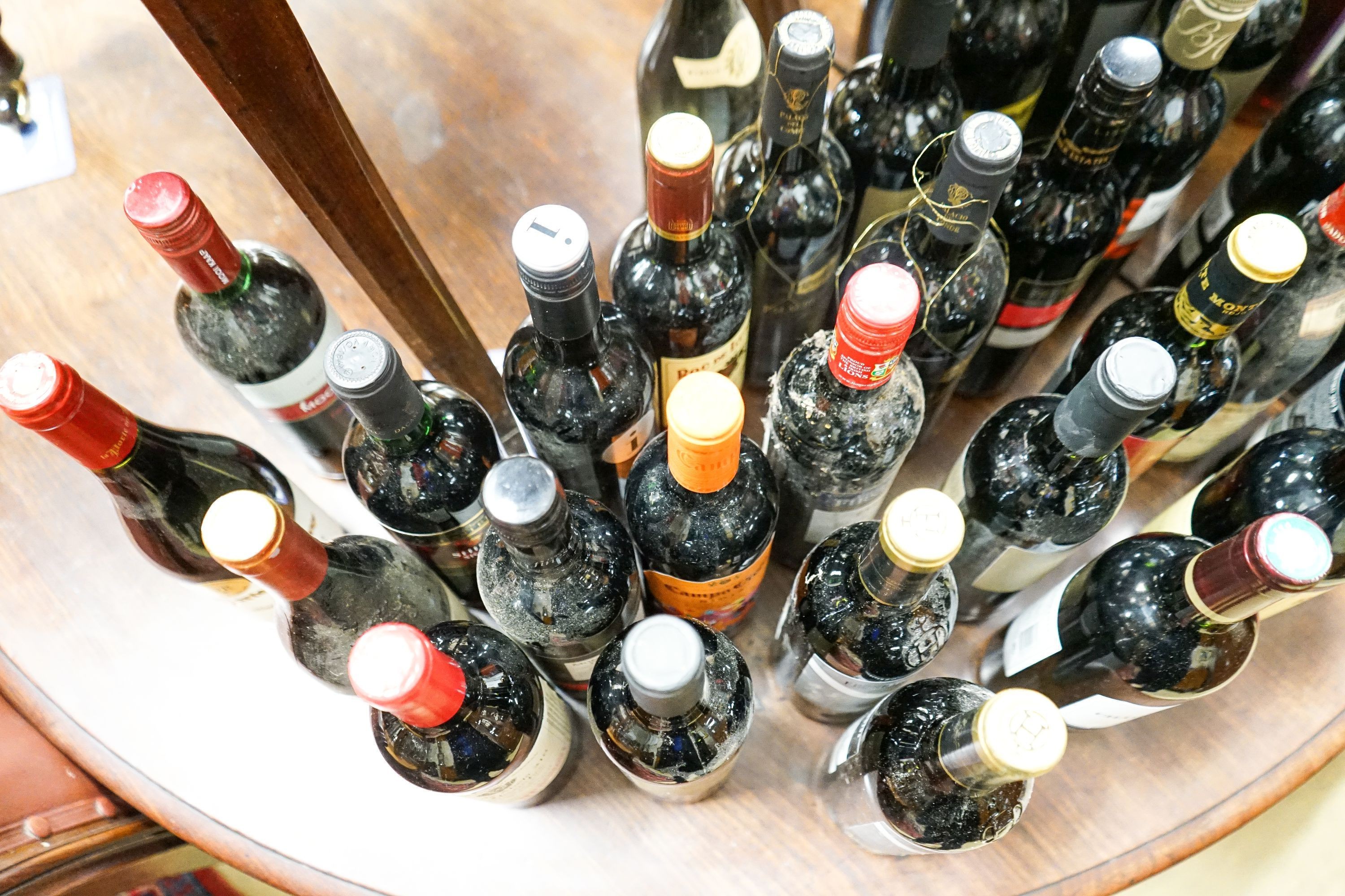 Forty-six bottles of assorted red, white and rose wines, assorted ciders